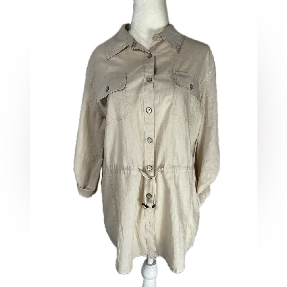 Chico’s Cotton Button Top Blouse Size 2